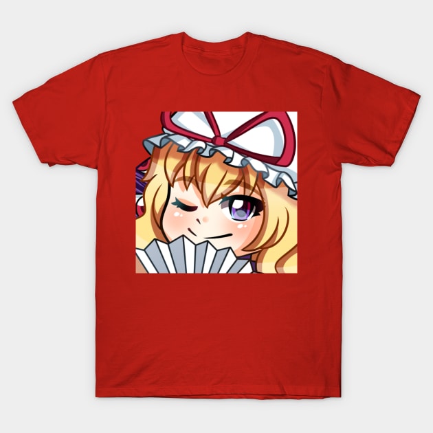 Yukari Yakumo Smug T-Shirt by colorful-kitten